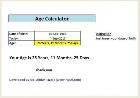 Age calculator