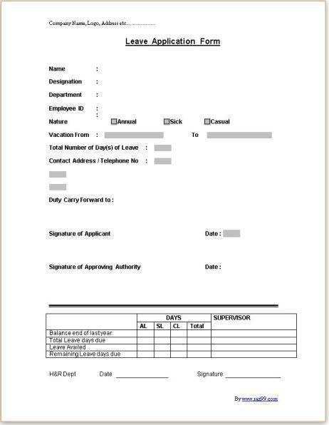 Leave form